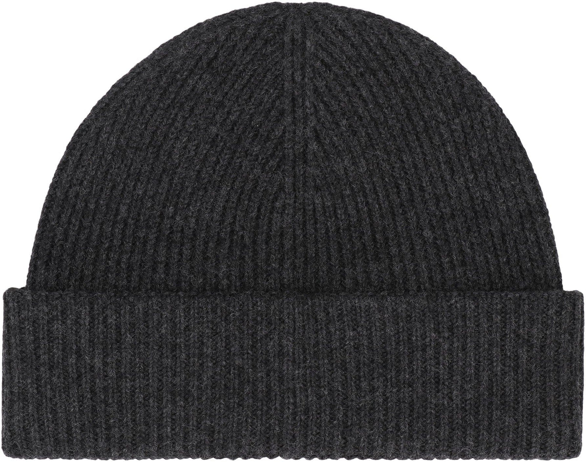 K-WAY Wool Knit Beanie with Turned-Up Brim - Men's-6 | Banlieue91
