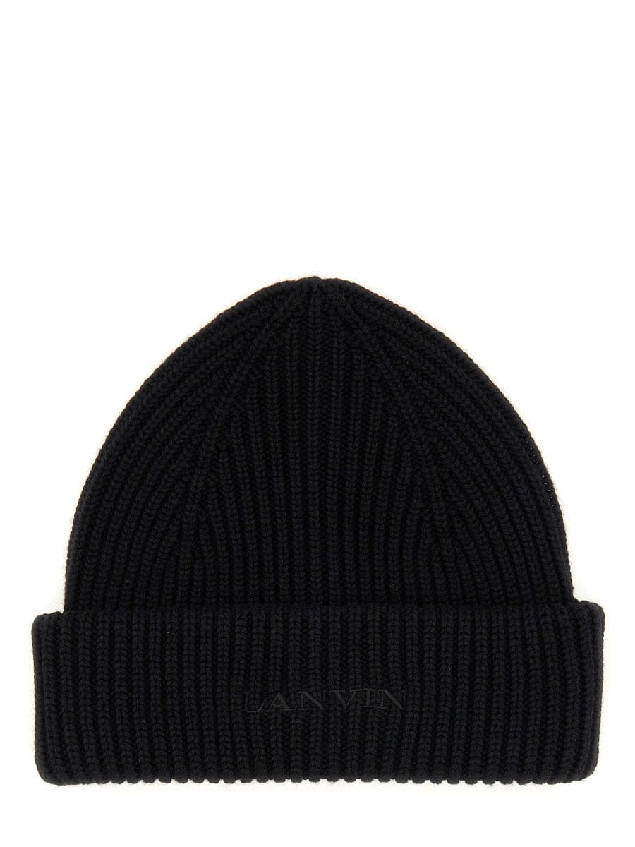 LANVIN Wool Logo Beanie Hat - FW25 | Banlieue91