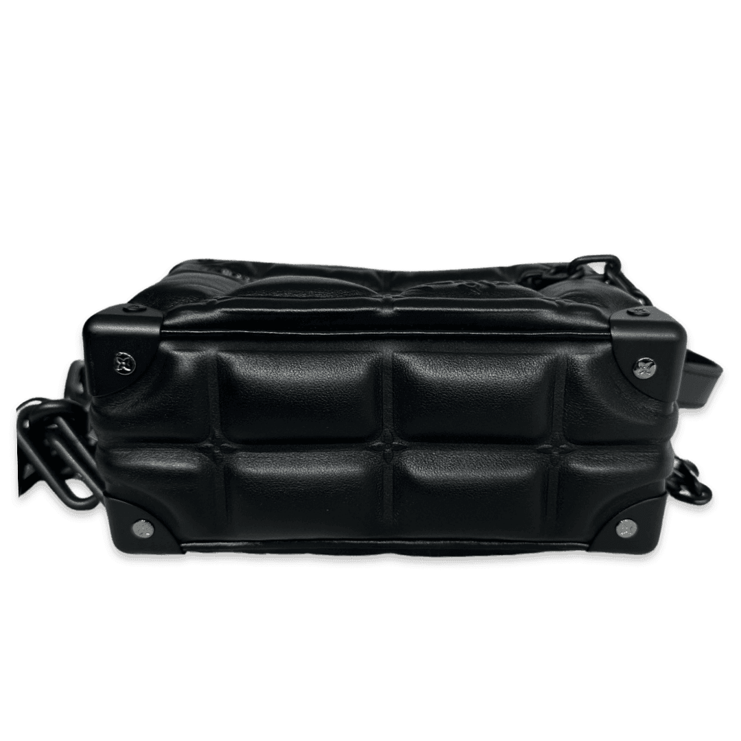 Louis Vuitton Black Leather Limited Edition Soft Trunk Shoulder Bag | Banlieue91