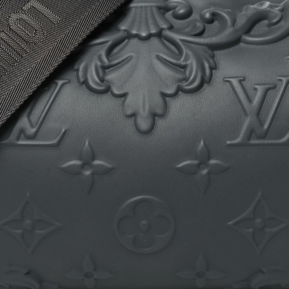 Louis Vuitton Calfskin Debossed Monogram Versailles City Keepall Dark Shadow Grey | Banlieue91