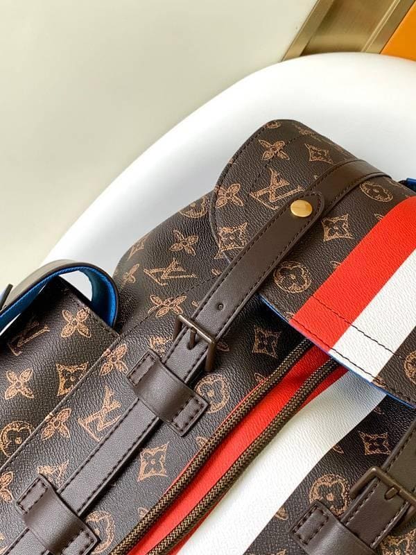 LOUIS VUITTON Christopher Men's Backpack Monogram Brown | Banlieue91