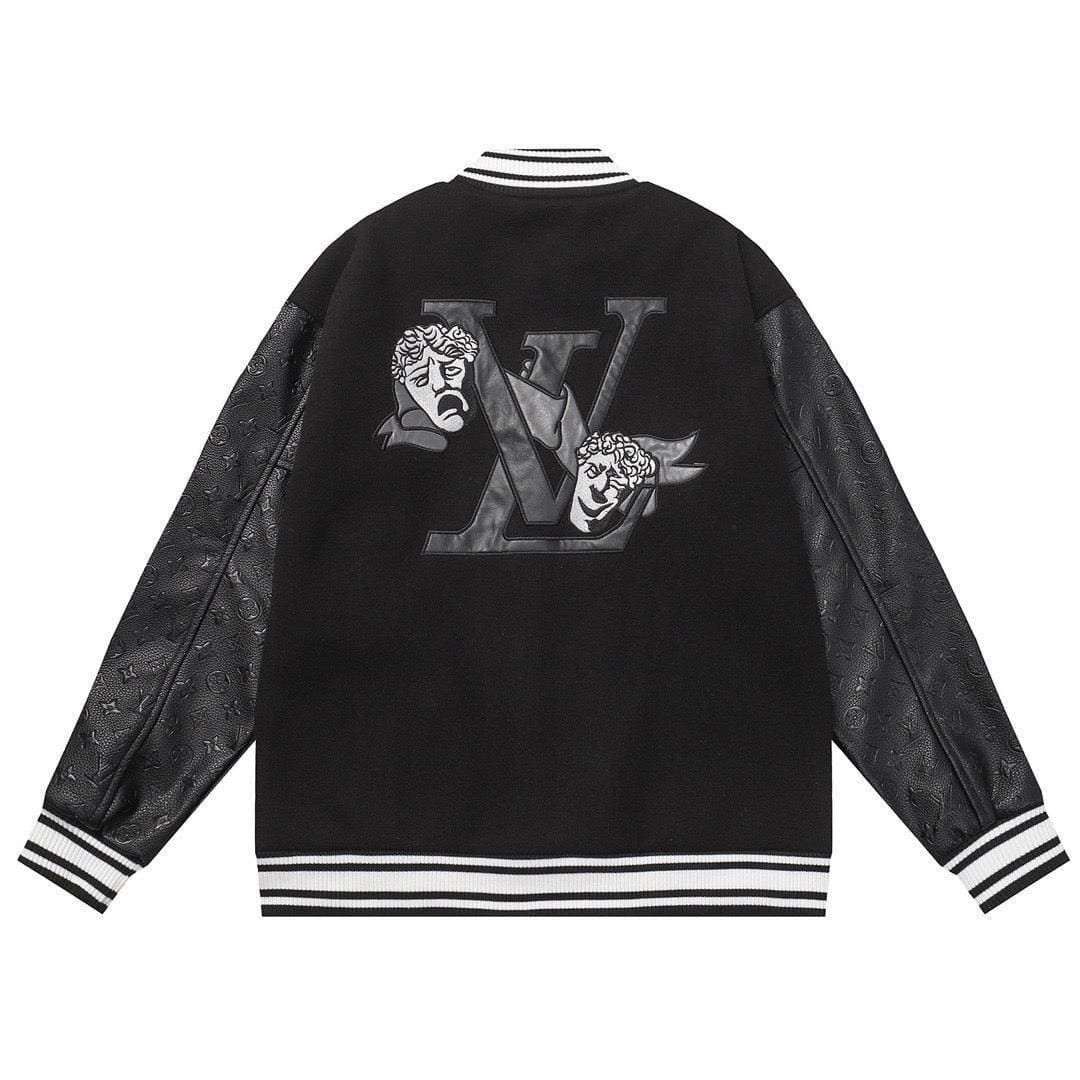 Louis Vuitton Jacket Monogram Embossed Leather Melton Wool | Banlieue91