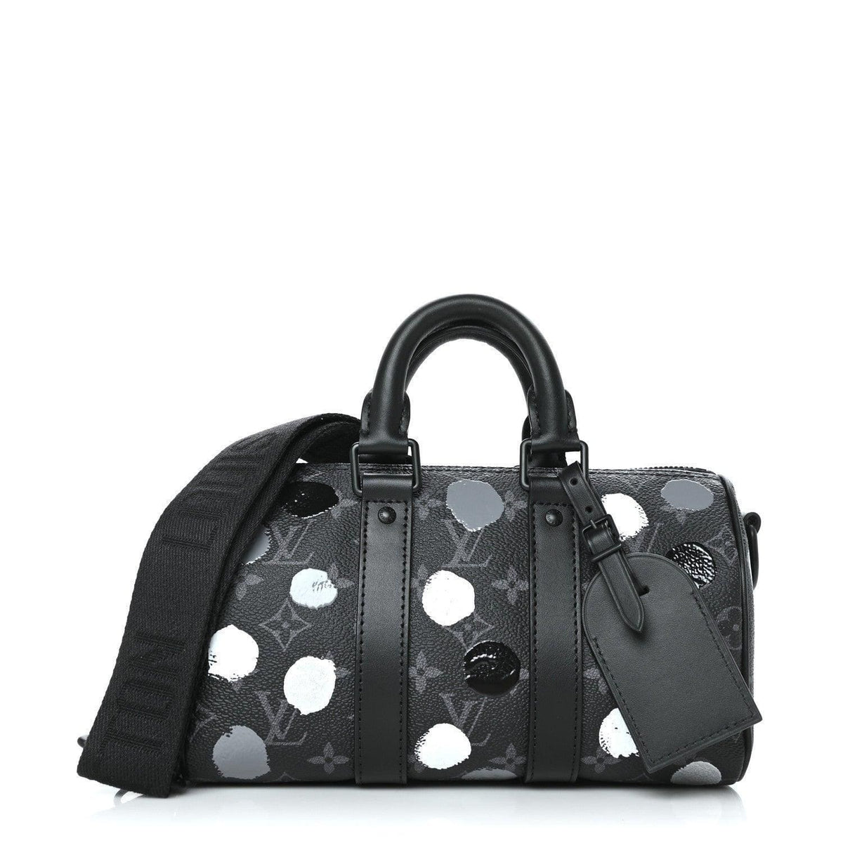 Louis Vuitton LV X YK Monogram Eclipse Keepall Bandouliere 25 Black Silver | Banlieue91