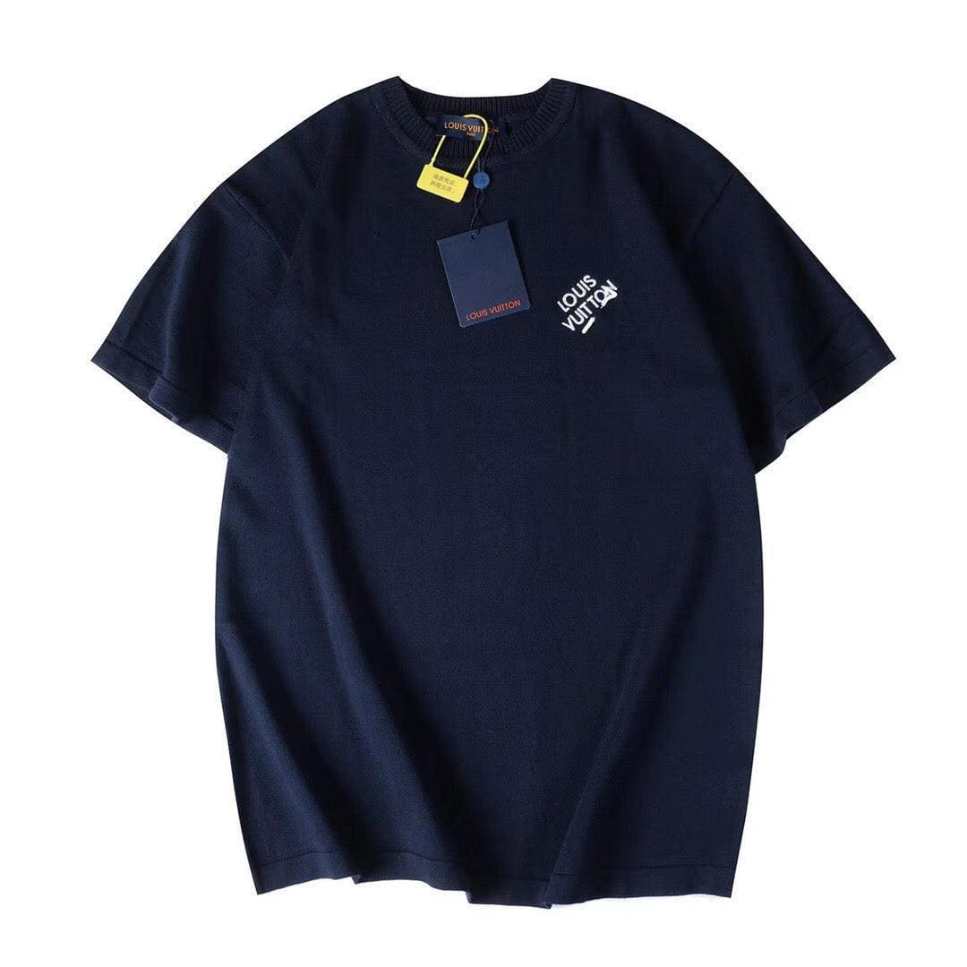 Louis Vuitton T-Shirt Without Collar 'Navy Blue' | Banlieue91