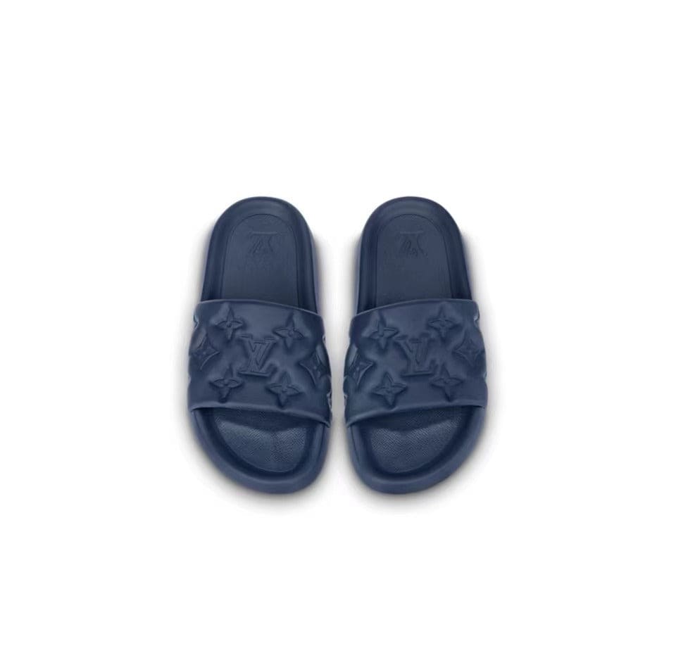 LOUIS VUITTON Waterfront Slide Slippers Men's Navy | Banlieue91