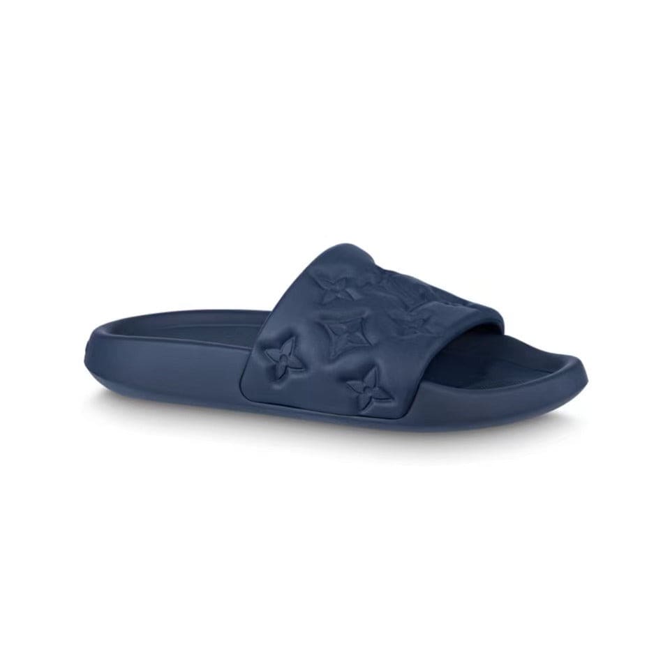 LOUIS VUITTON Waterfront Slide Slippers Men's Navy | Banlieue91