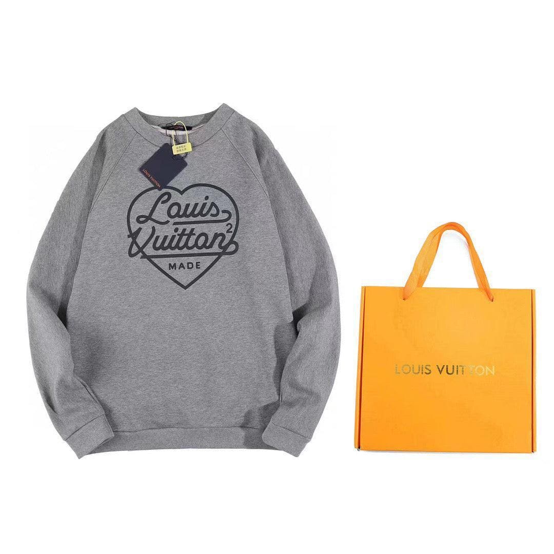 Louis Vuitton x Nigo Printed Heart Sweatshirt Light Grey | Banlieue91