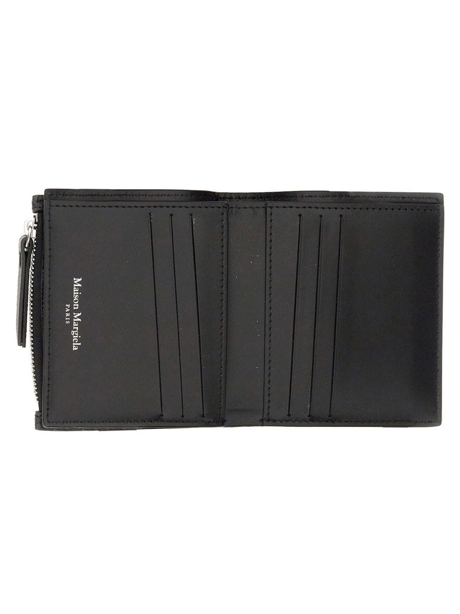 MAISON MARGIELA Mini Leather Wallet with Logo | Banlieue91
