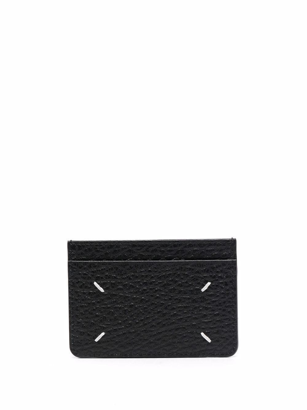 MAISON MARGIELA Mini Pebbled Calfskin Card Holder - Three Card Slots | Banlieue91