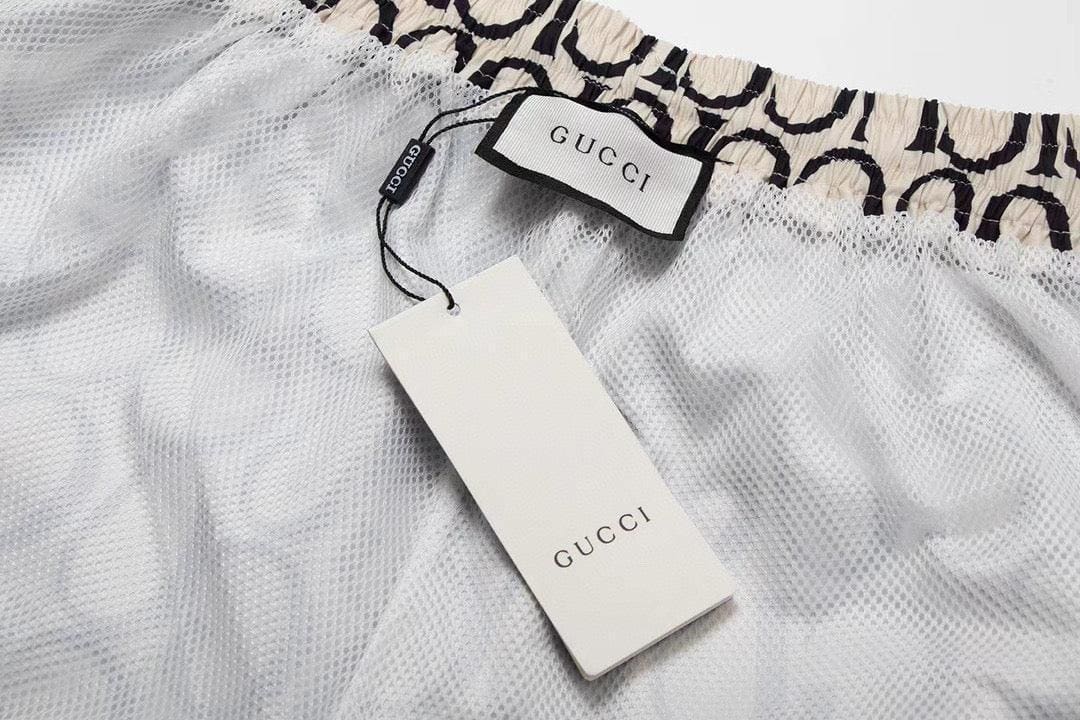 Maxi Gucci Print Fabric Short 'Beige' | Banlieue91