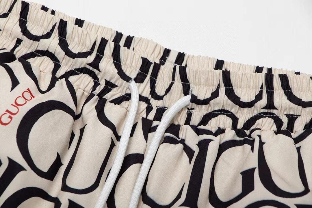 Maxi Gucci Print Fabric Short 'Beige' | Banlieue91
