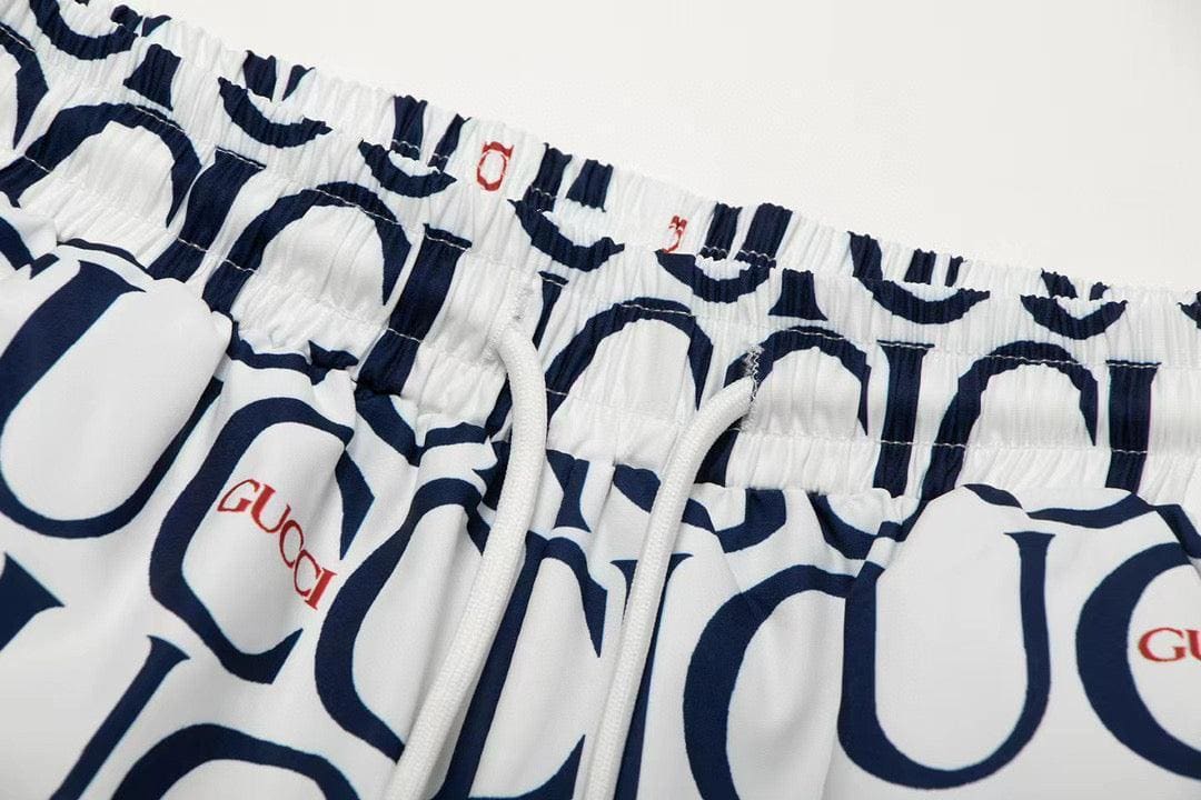 Maxi Gucci Print Fabric Short 'Blue' | Banlieue91