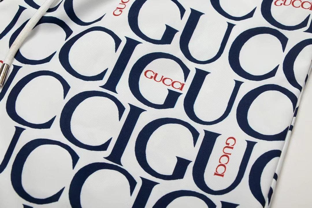 Maxi Gucci Print Fabric Short 'Blue' | Banlieue91