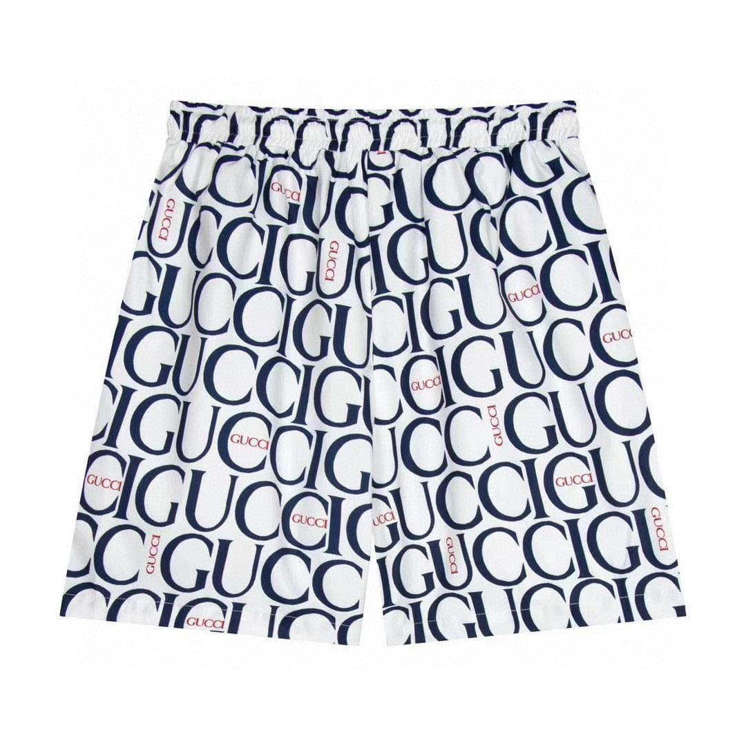 Maxi Gucci Print Fabric Short 'Blue' | Banlieue91