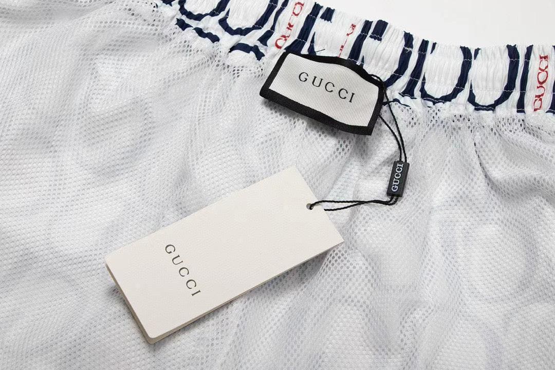 Maxi Gucci Print Fabric Short 'Blue' | Banlieue91
