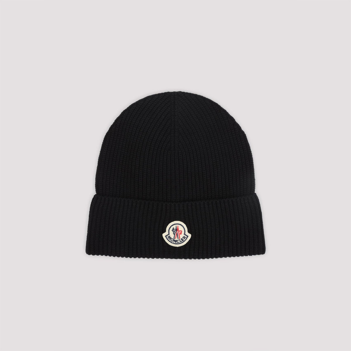 MONCLER Cotton Beanie Hat with Logo Patch | Banlieue91