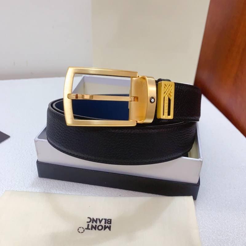 Mont Blanc Reversible Men's Belt 'Black/Blue' | Banlieue91