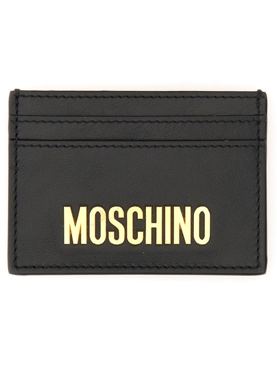 MOSCHINO COUTURE Mini Couture Card Holder with Logo - Dimensions: H 7 CM X L 10 CM | Banlieue91