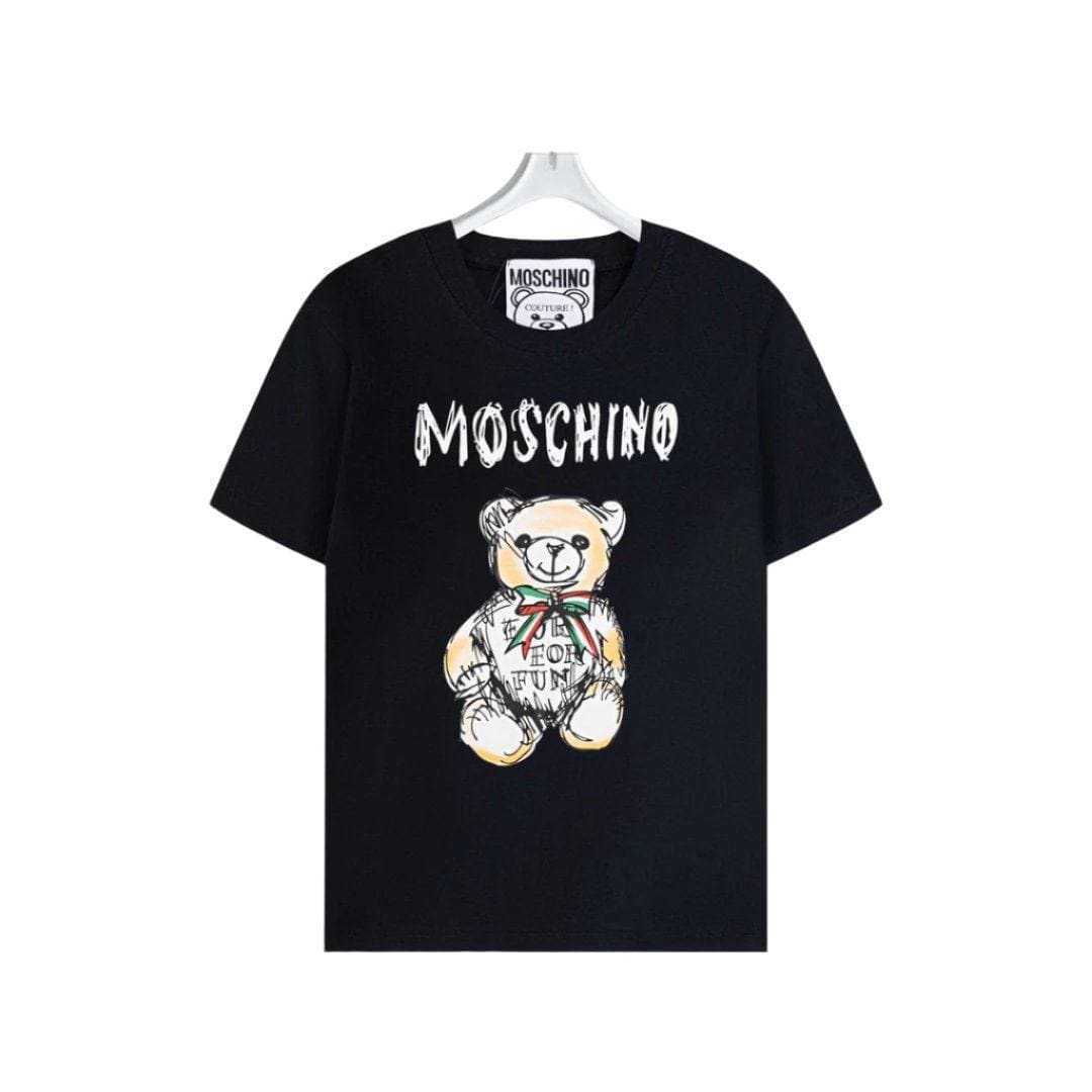 Moschino Teddy Bear T-Shirt Without Collar 'Black' | Banlieue91