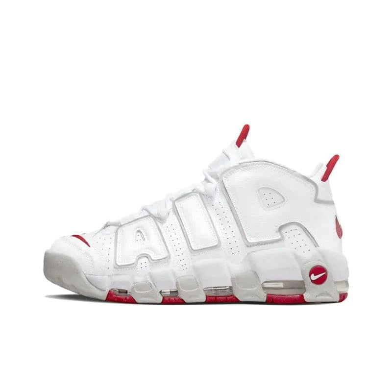 Nike Air More Uptempo 96 White Grey Fog University Red | Banlieue91
