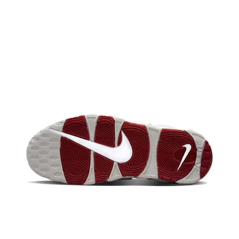 Nike Air More Uptempo 96 White Grey Fog University Red | Banlieue91