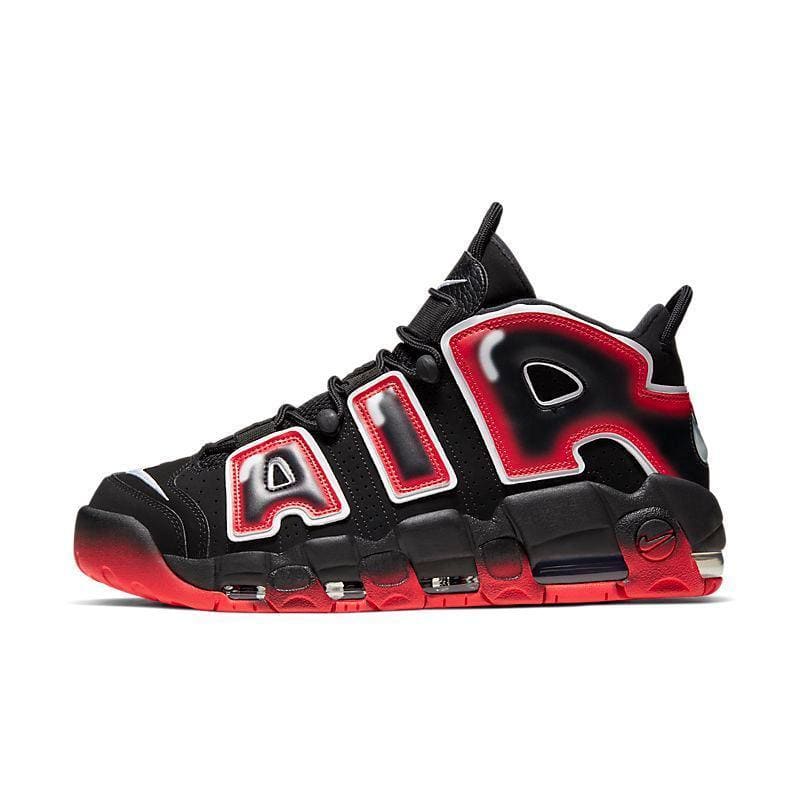 Nike Air More Uptempo 'Black White Laser Crimson' | Banlieue91