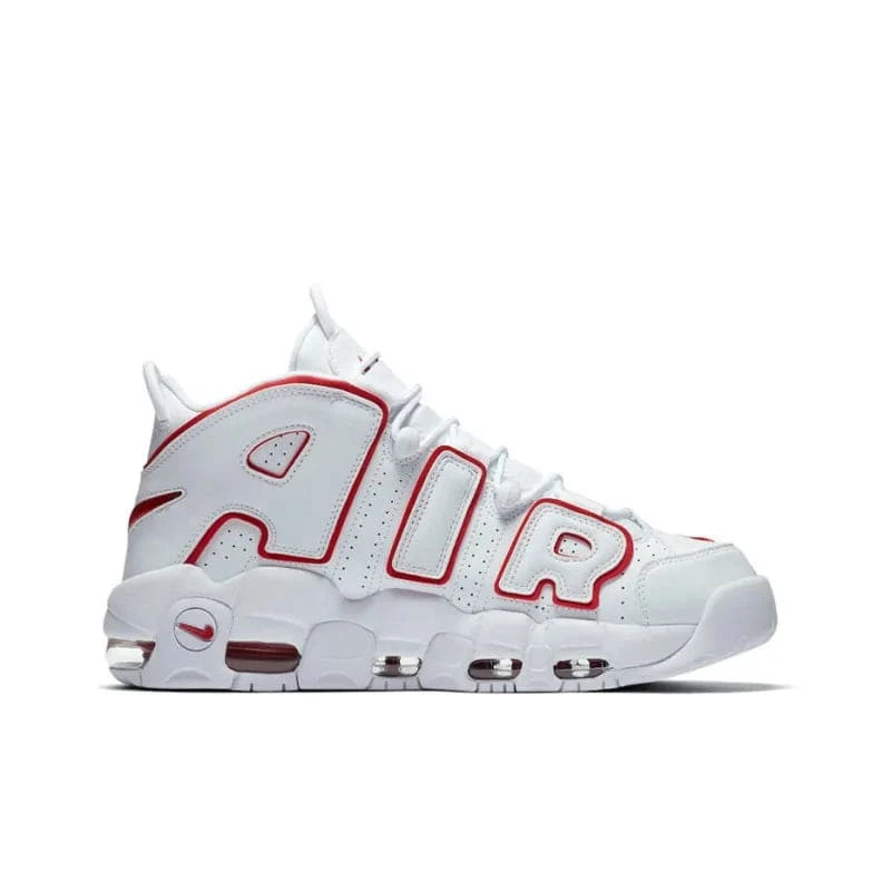 Nike Air More Uptempo White Varsity Red Outline | Banlieue91