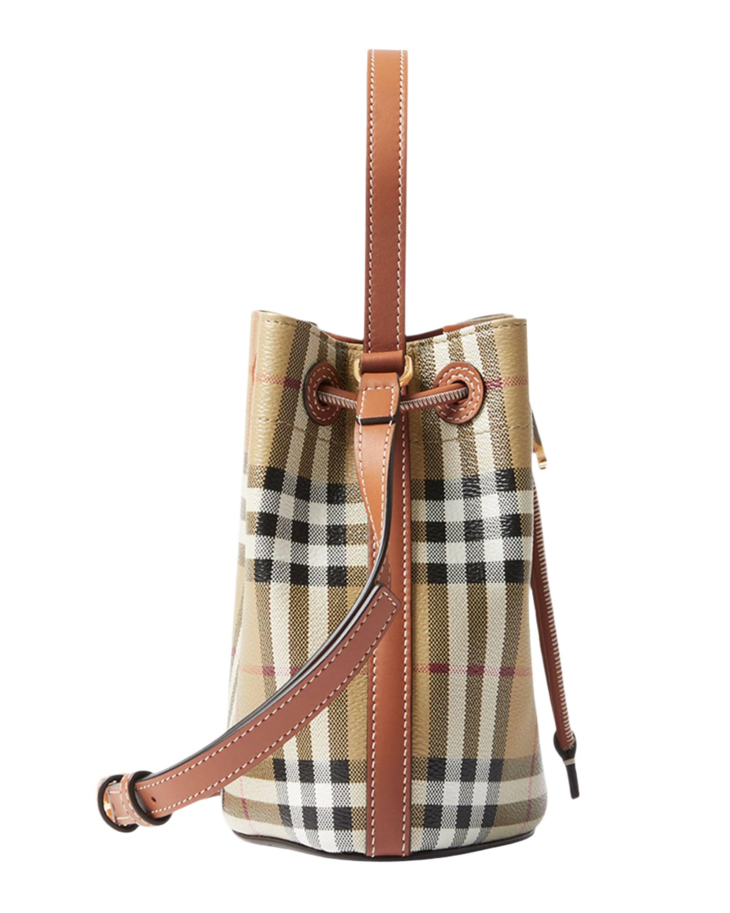 Burberry Check Drawstring Bucket Bag - Banlieue91