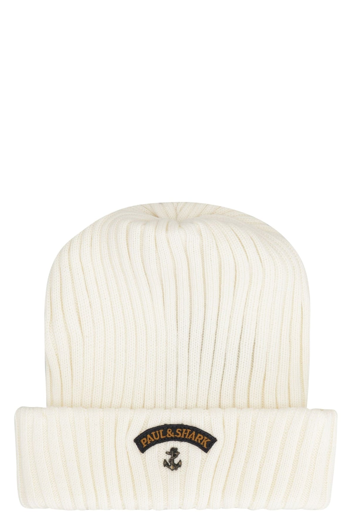 PAUL & SHARK Ribbed Wool Beanie with Front Logo Detail | Banlieue91