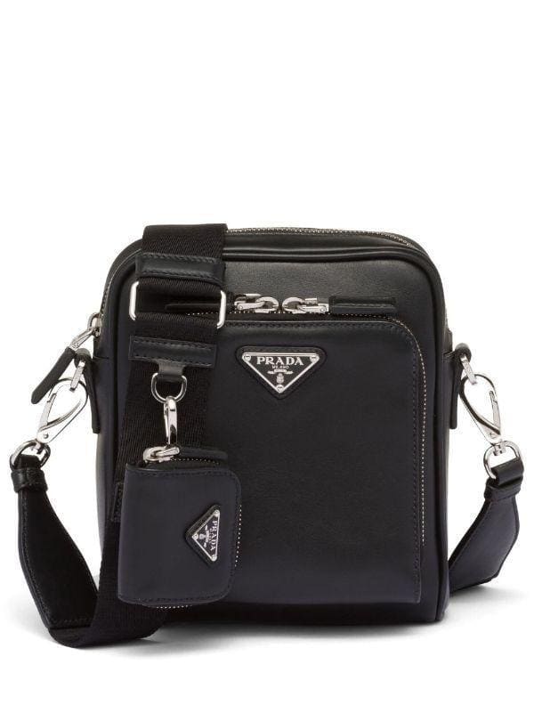 Prada Triangle Logo leather shoulder bag | Banlieue91