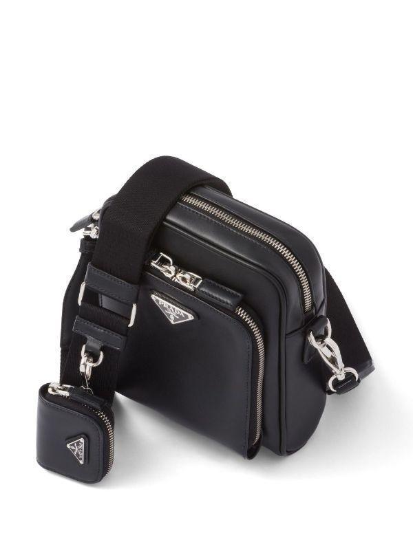 Prada Triangle Logo leather shoulder bag - Banlieue91