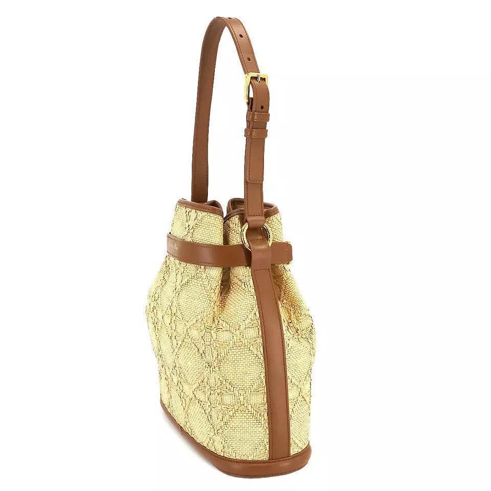 Chiristian Dior C'est Dior Bag Medium Hand Shoulder Bag Raffia Natural - Banlieue91