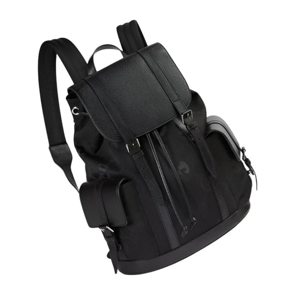 GUCCI BLACK SIGNATURE JUMBO GG CANVAS AND LEATHER BACKPACK - Banlieue91