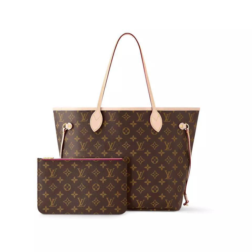 Louis Vuitton Neverfull MM Peony/Brown With Pouch - Banlieue91