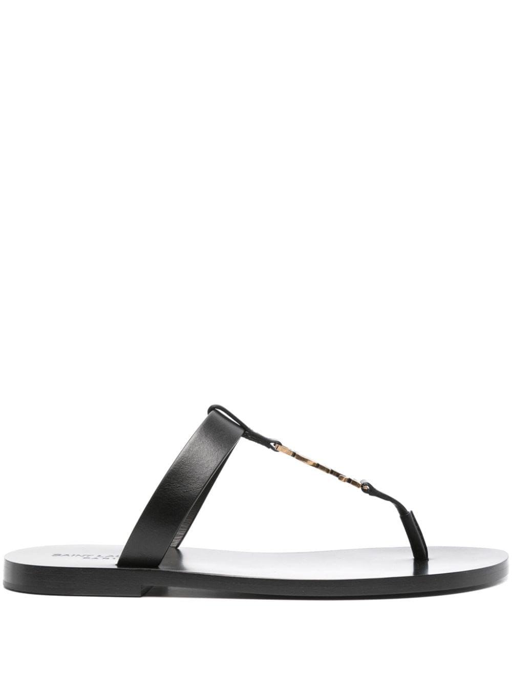 Saint Laurent Cassandre Leather Thong Sandals | Banlieue91