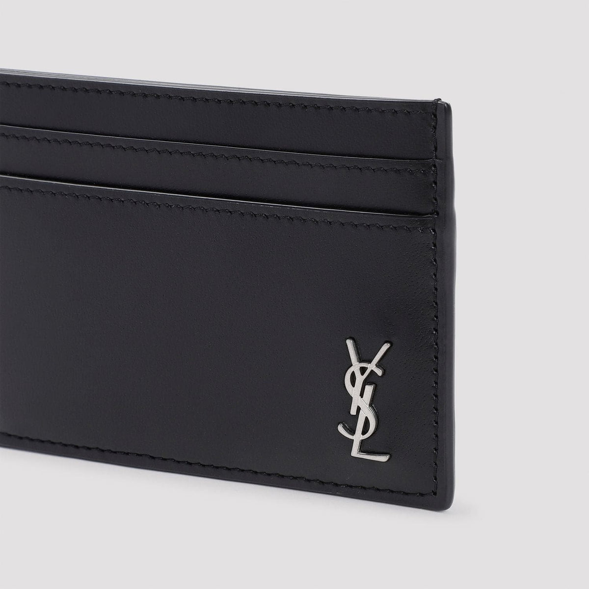SAINT LAURENT Mini Leather Card Holder | Banlieue91