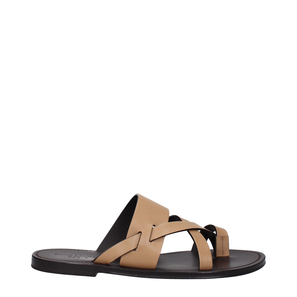 Saint Laurent Sandali Uomo Pelle Marrone | Banlieue91