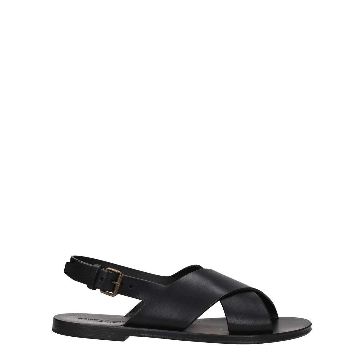 Saint Laurent Sandali Uomo Pelle Nero | Banlieue91