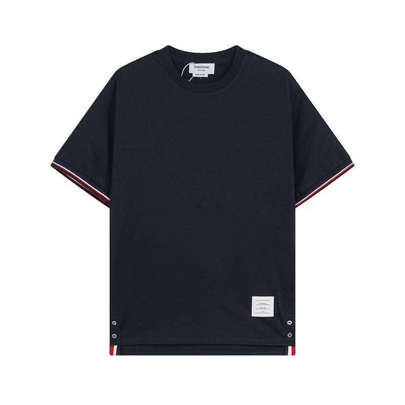 Thom Browne T-Shirt Without Collar 'Blue' | Banlieue91