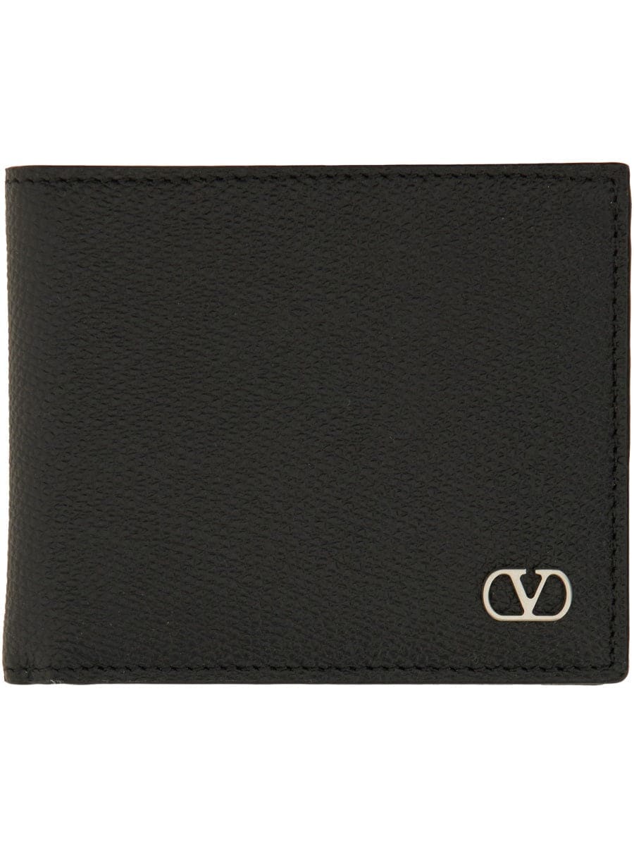 VALENTINO GARAVANI Mini Signature Grainy Calfskin Wallet | Banlieue91