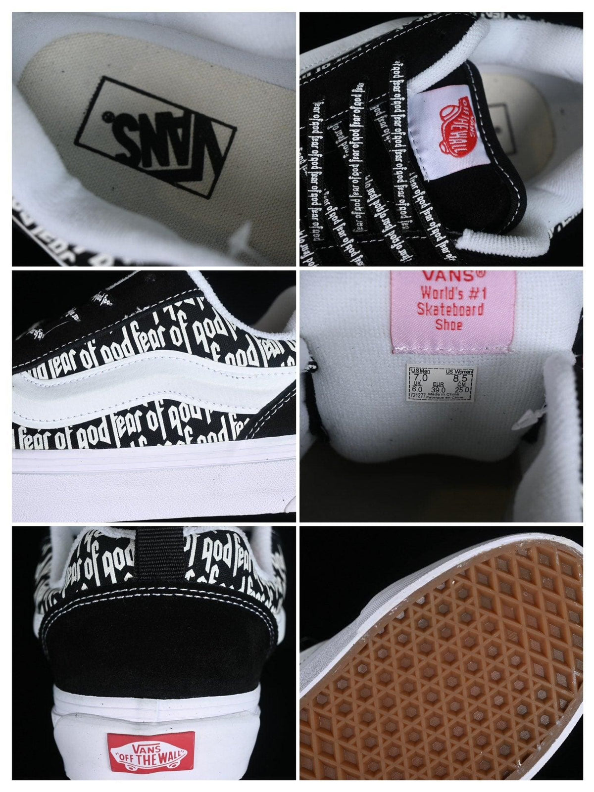 Vans Knu Skool Fear Of God 'Black/White' | Banlieue91
