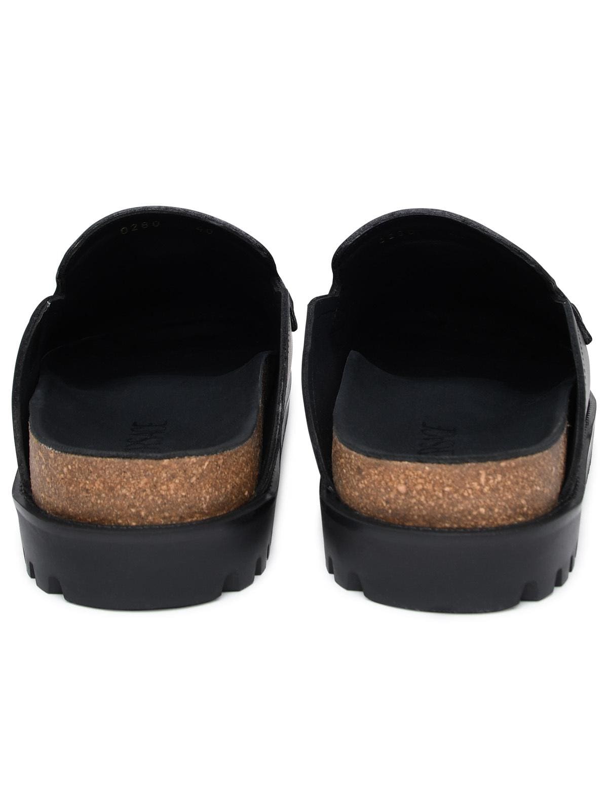 Versace Black Lear Slippers | Banlieue91