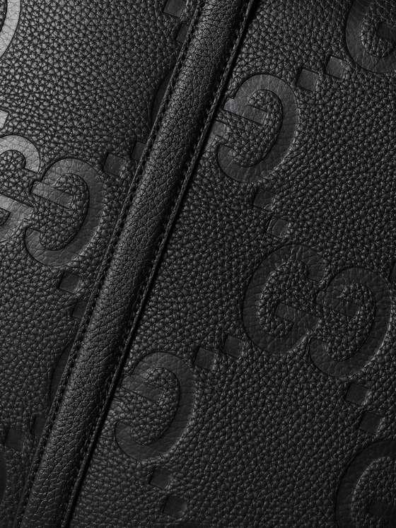 GUCCI Monogrammed Full-Grain Leather Briefcase - Banlieue91