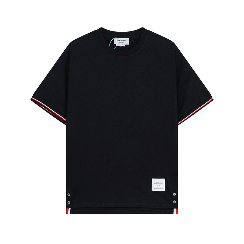 Thom Browne T-Shirt Without Collar 'Black' - Banlieue91