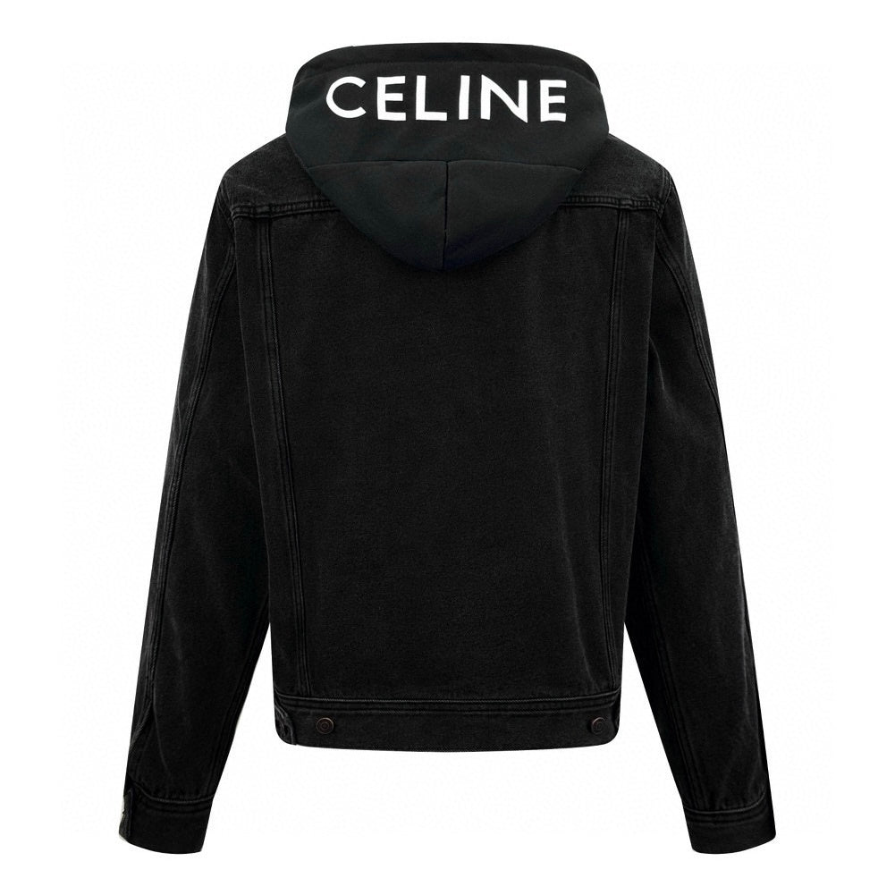 CELINE Washed Grey Denim Jacket – Casual Single-Breasted - Banlieue91 -