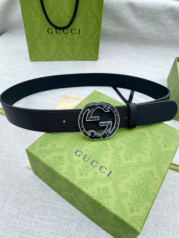 GUCCI Embellished coated-canvas and leather belt 'Black' - Banlieue91