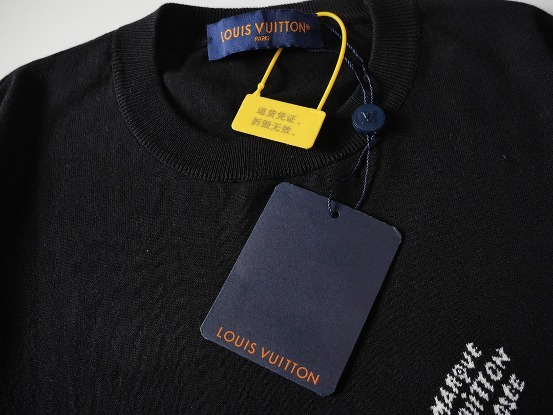 Louis Vuitton T-Shirt Without Collar 'Black' - Banlieue91