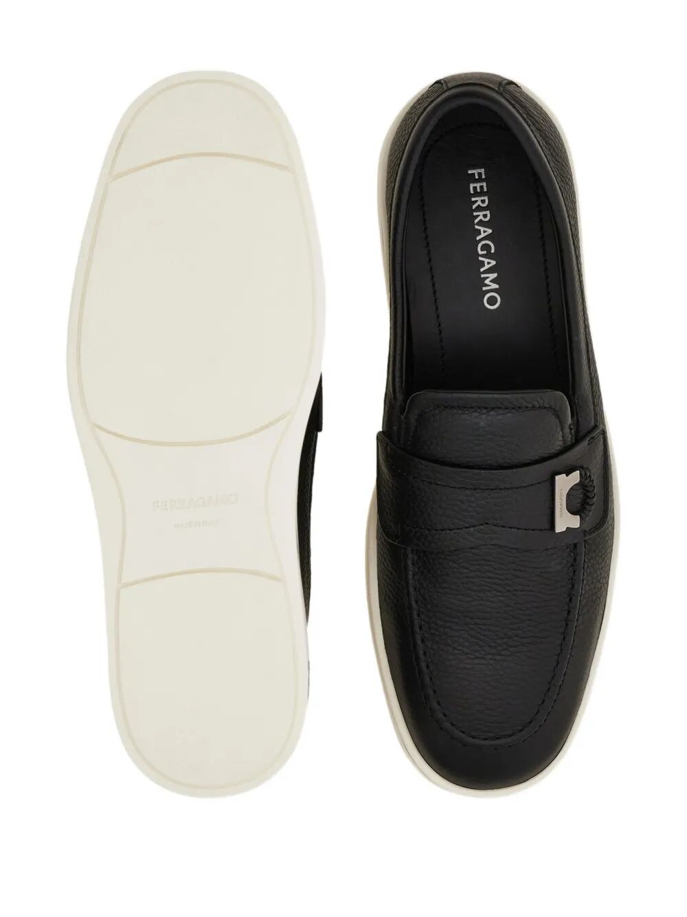 Ferragamo Men's Leather Moccasin Loafers - Banlieue91 -