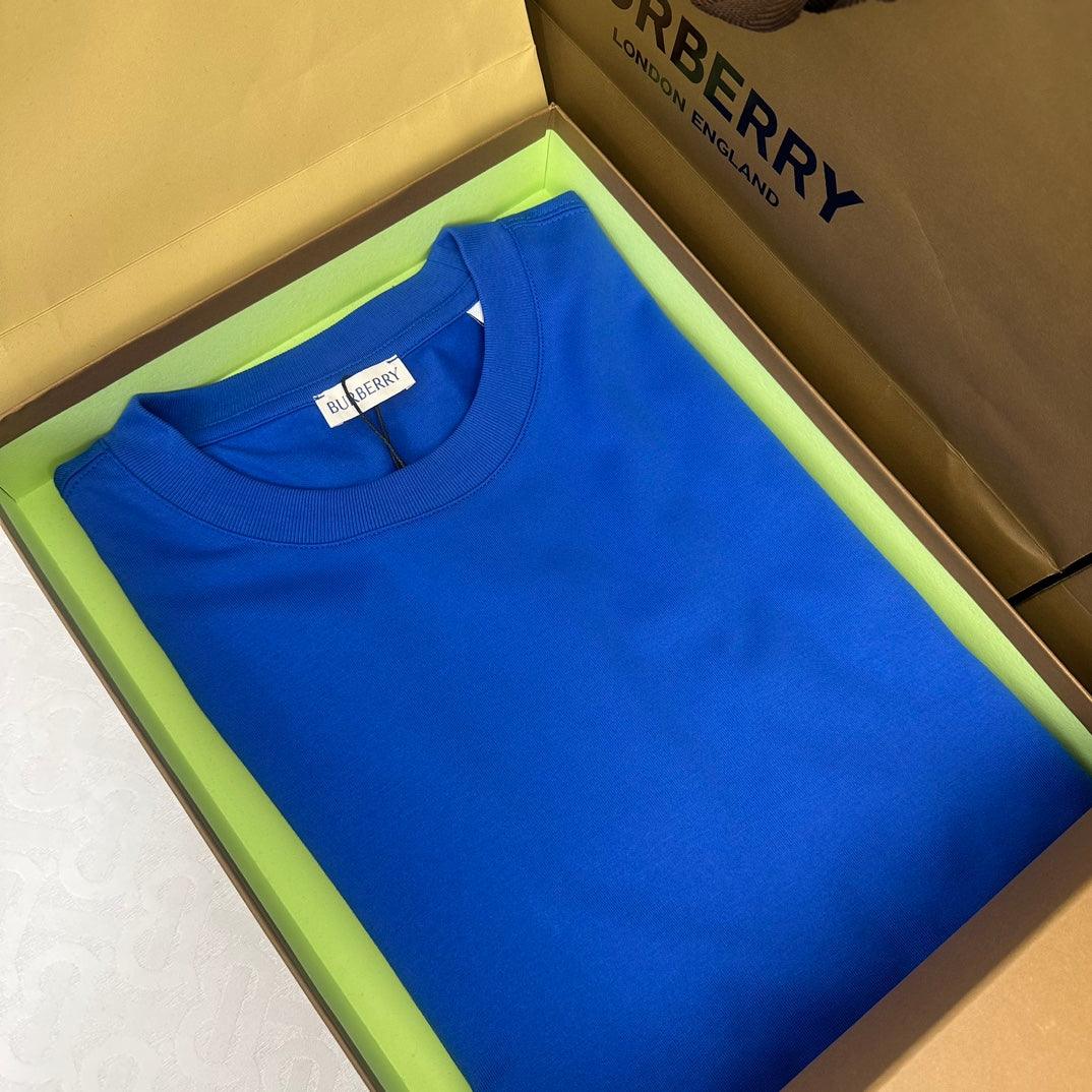 Burberry Blue T-Shirt Without Collar - Banlieue91