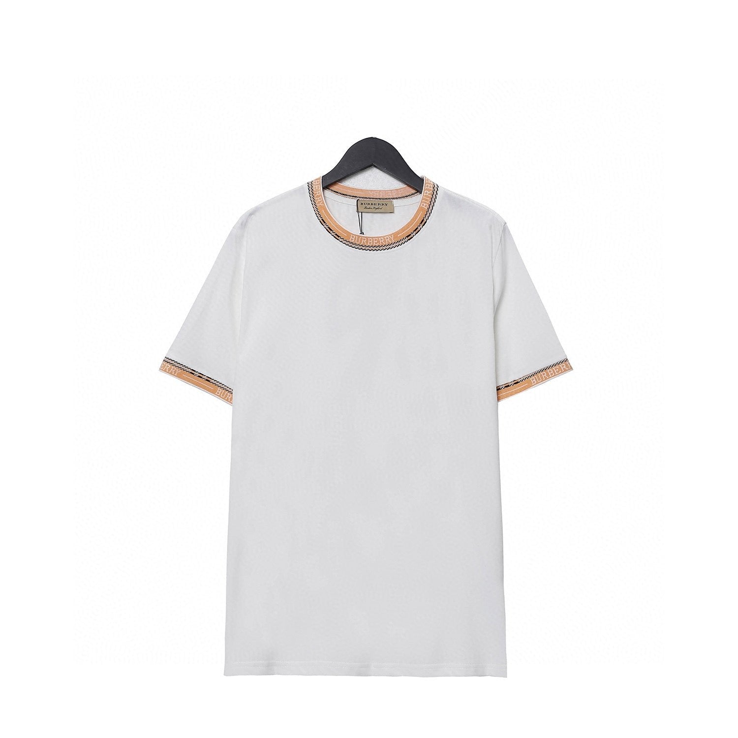 Burberry T-Shirt Without Collar 'White & Beige' - Banlieue91